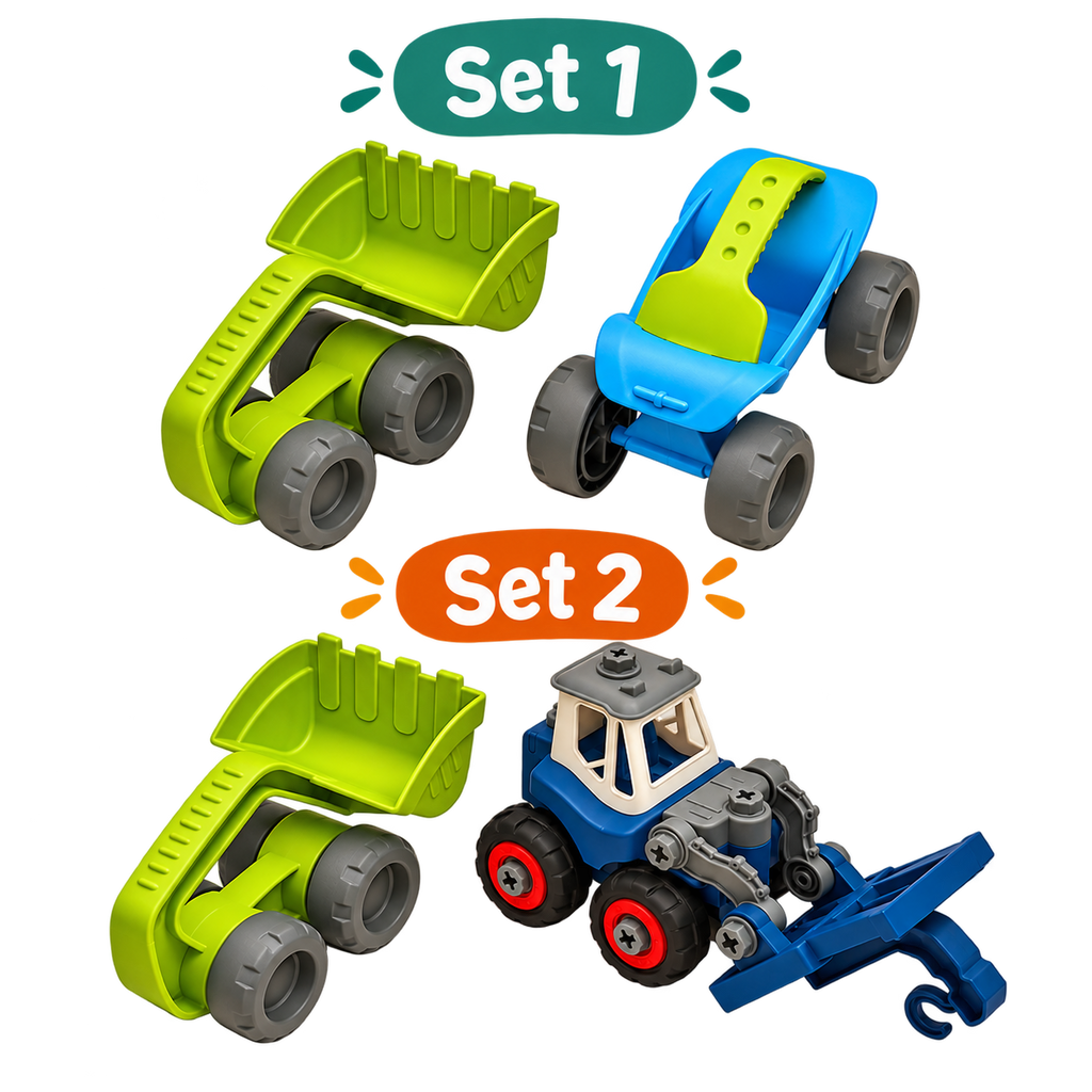 Construction Vehicle Toy Set – 2 Pieces | Durable Fiber Build