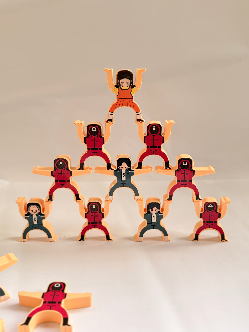 Hercules Balance Toy – Squid Game Theme | Wooden Stacking Game for Kids