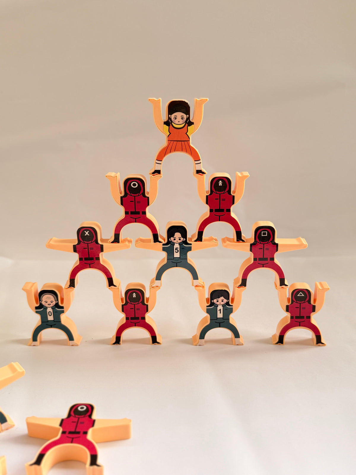 Hercules Balance Toy – Squid Game Theme | Wooden Stacking Game for Kids
