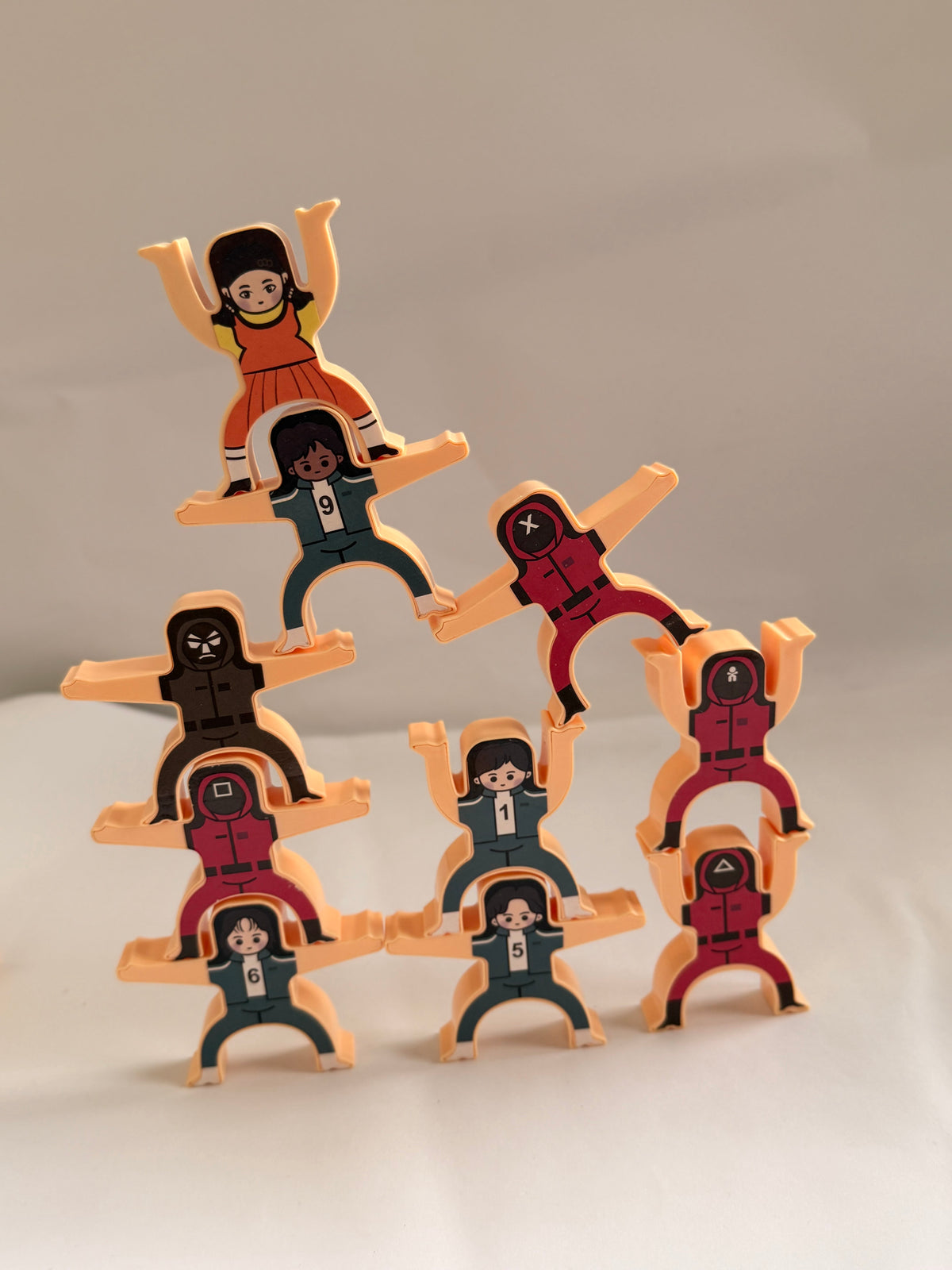 Hercules Balance Toy – Squid Game Theme | Wooden Stacking Game for Kids