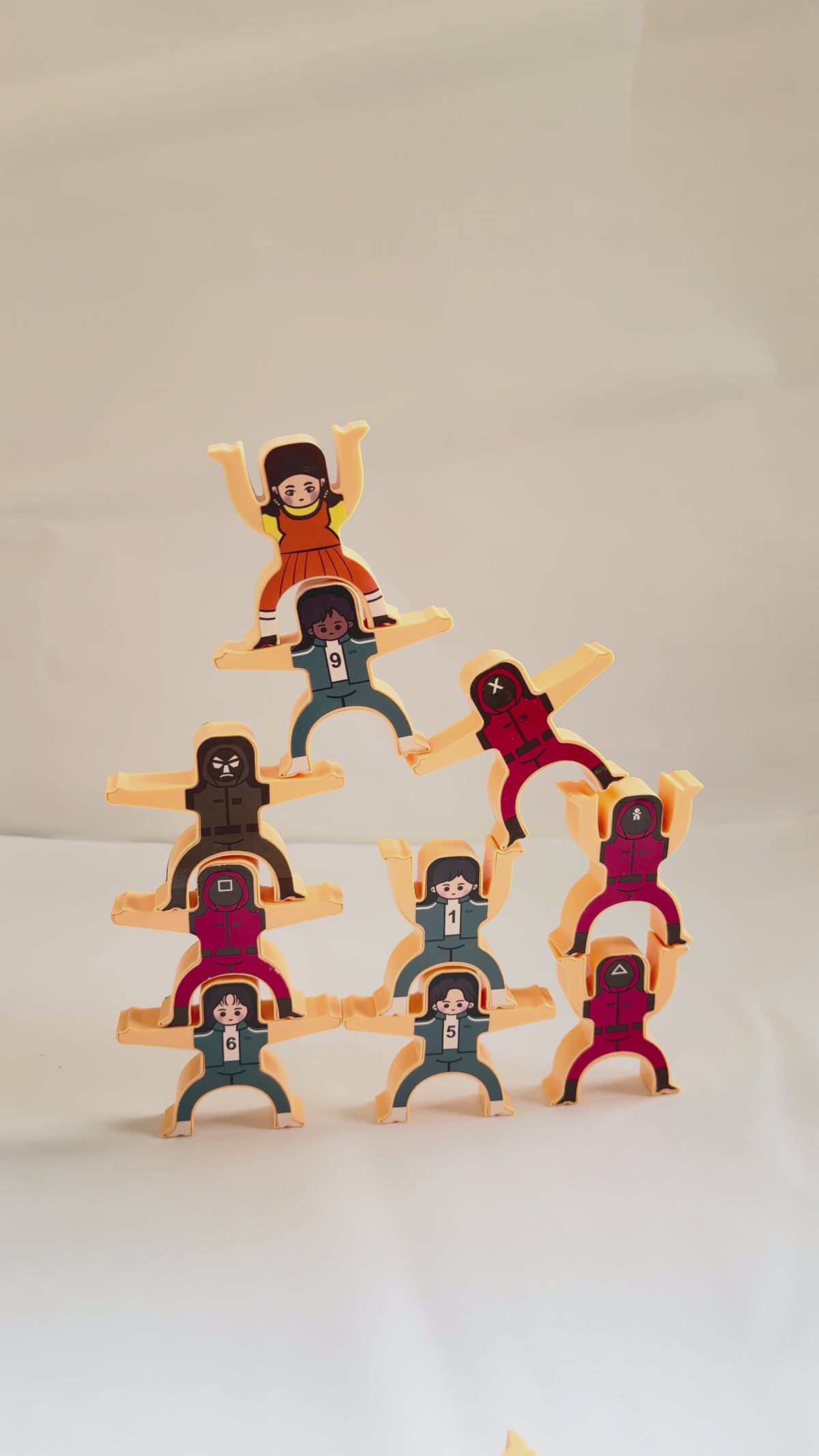 Hercules Balance Toy – Squid Game Theme | Wooden Stacking Game for Kids